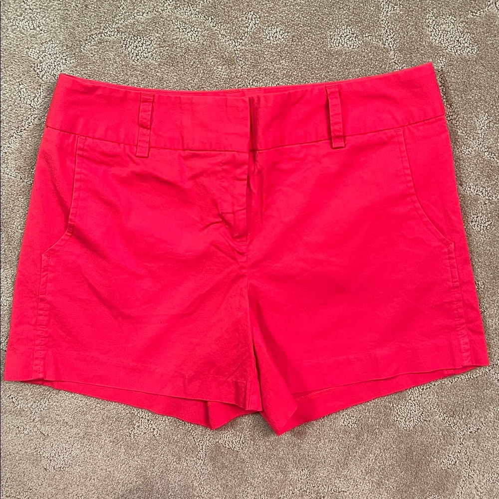 Daisy Fuentes Red 4” Chino Shorts, Sz 8